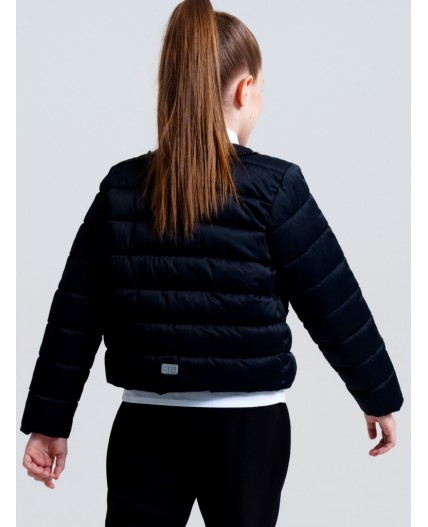 Куртка текстильная с полиуретановым покрытием для девочек черный