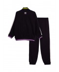 Комплект трикотажный для девочек: толстовка, брюки черный