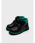 Ботинки для мальчиков черный,зеленый
