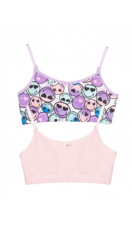 Топ трикотажный для девочек, 2 шт в комплекте разноцветный