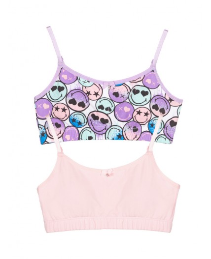 Топ трикотажный для девочек, 2 шт в комплекте разноцветный