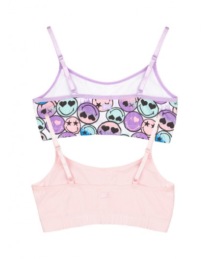 Топ трикотажный для девочек, 2 шт в комплекте разноцветный