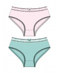 Трусы трикотажные для девочек, 2 шт в комплекте светло-розовый,зеленый