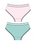 Трусы трикотажные для девочек, 2 шт в комплекте светло-розовый,зеленый