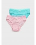 Трусы трикотажные для девочек, 2 шт в комплекте светло-розовый,зеленый