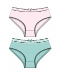 Трусы трикотажные для девочек, 2 шт в комплекте светло-розовый,зеленый