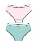 Трусы трикотажные для девочек, 2 шт в комплекте светло-розовый,зеленый