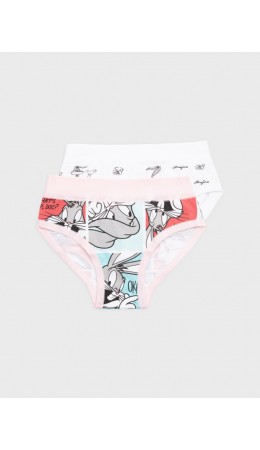 Трусы трикотажные для девочек, 2 шт в комплекте разноцветный