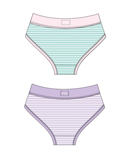 Трусы трикотажные для девочек, 2 шт в комплекте разноцветный