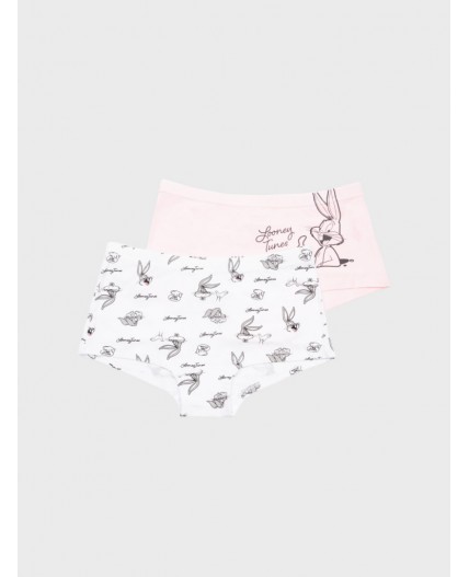 Трусы трикотажные для девочек, 2 шт в комплекте светло-розовый,светло-зеленый