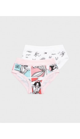 Трусы трикотажные для девочек, 2 шт в комплекте разноцветный