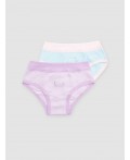 Трусы трикотажные для девочек, 2 шт в комплекте разноцветный