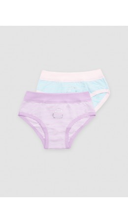 Трусы трикотажные для девочек, 2 шт в комплекте разноцветный
