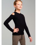 Джемпер трикотажный для девочек черный