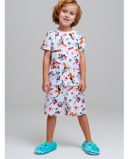 Пижама трикотажная для мальчиков разноцветный