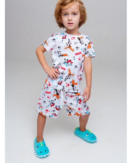 Пижама трикотажная для мальчиков разноцветный