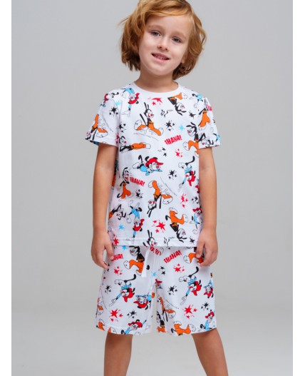 Пижама трикотажная для мальчиков разноцветный