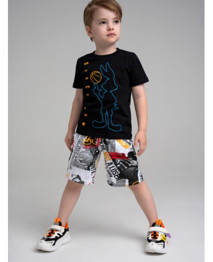 Фуфайка трикотажная для мальчиков (футболка) черный