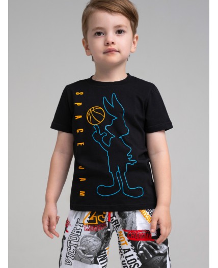 Фуфайка трикотажная для мальчиков (футболка) черный