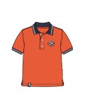 Джемпер трикотажный с воротником поло для мальчиков оранжевый