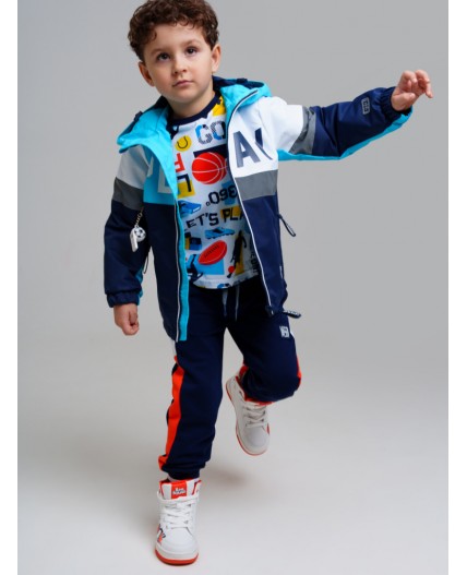 Фуфайка трикотажная для мальчиков (футболка) разноцветный