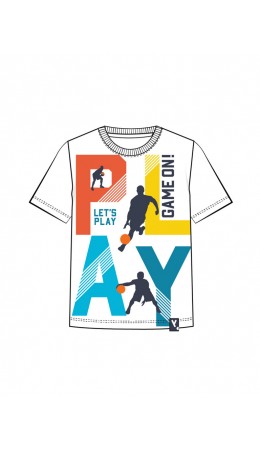 Фуфайка трикотажная для мальчиков (футболка) белый