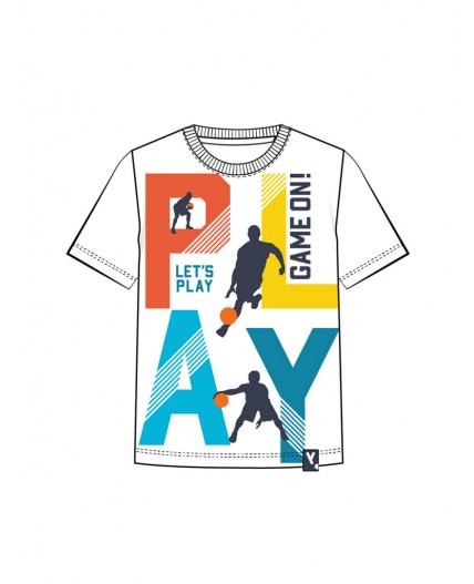 Фуфайка трикотажная для мальчиков (футболка) белый