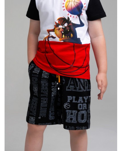 Шорты трикотажные для мальчиков, 2 шт в комплекте черный,оранжевый