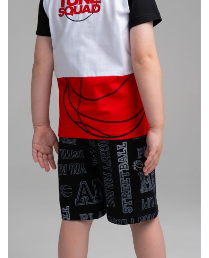 Шорты трикотажные для мальчиков, 2 шт в комплекте черный,оранжевый