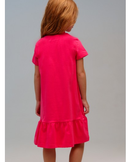 Сорочка ночная трикотажная для девочек красный