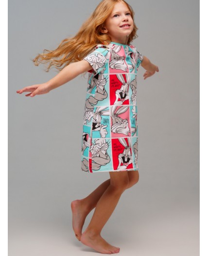 Сорочка ночная трикотажная для девочек разноцветный