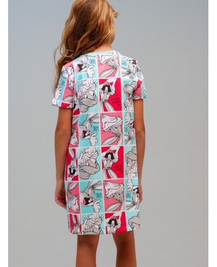 Сорочка ночная трикотажная для девочек разноцветный