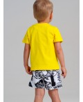 Фуфайка детская трикотажная для мальчиков (футболка) жёлтый