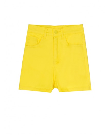 Шорты текстильные для девочек жёлтый