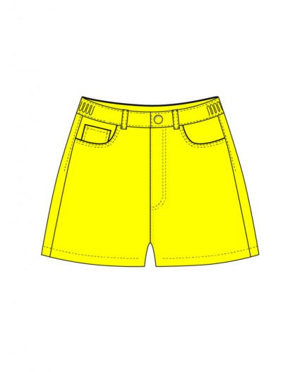 Шорты текстильные для девочек жёлтый