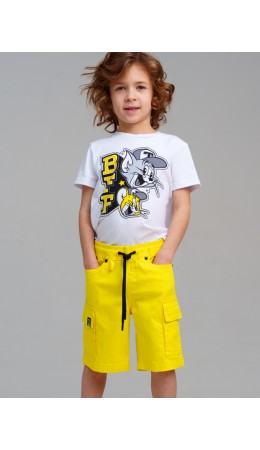 Шорты текстильные для мальчиков жёлтый