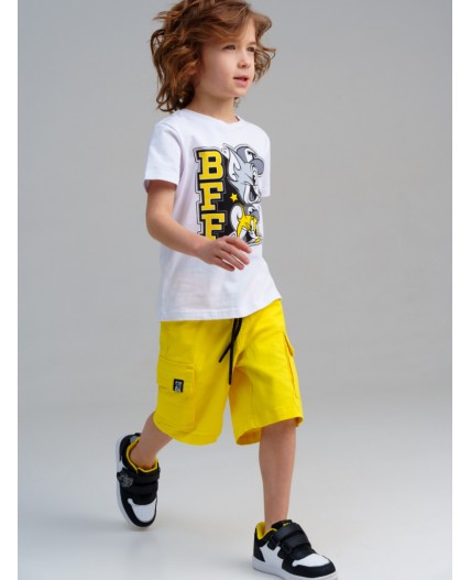 Шорты текстильные для мальчиков жёлтый