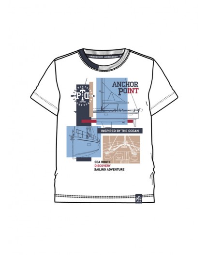 Фуфайка трикотажная для мальчиков (футболка) белый