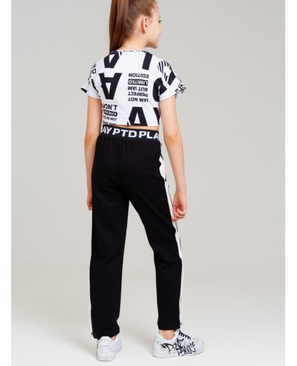 Брюки трикотажные для девочек черный