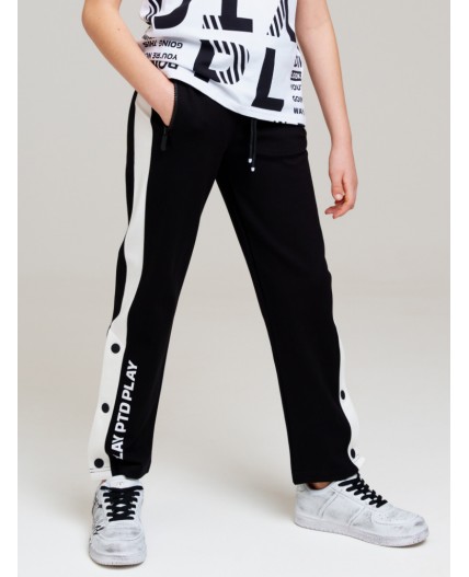 Брюки трикотажные для девочек черный