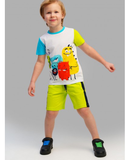 Шорты трикотажные для мальчиков, 2 шт в комплекте серый,светло-зеленый