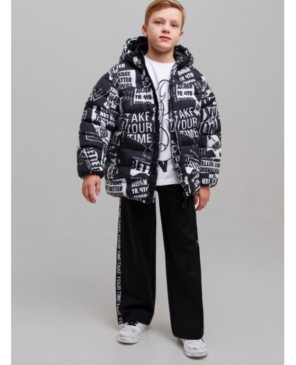 Куртка текстильная с полиуретановым покрытием для мальчиков черный