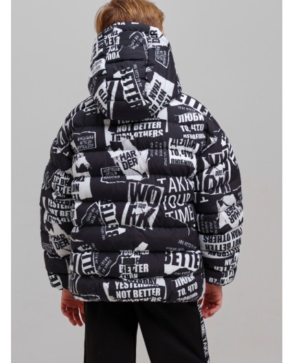 Куртка текстильная с полиуретановым покрытием для мальчиков черный