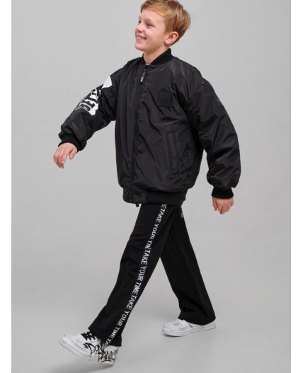 Куртка текстильная с полиуретановым покрытием для мальчиков черный