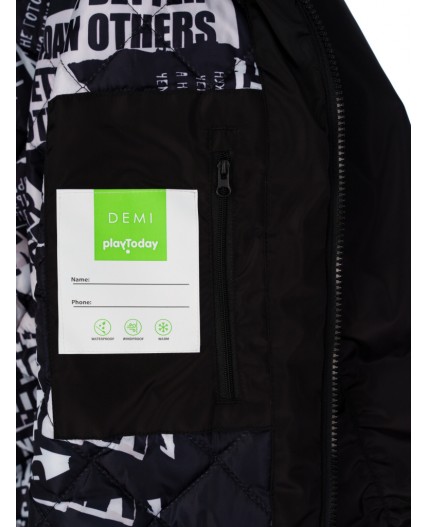 Куртка текстильная с полиуретановым покрытием для мальчиков черный