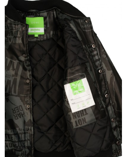 Куртка кожаная для мальчиков черный