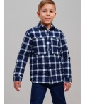 Куртка текстильная для мальчиков белый,тёмно-синий