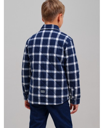 Куртка текстильная для мальчиков белый,тёмно-синий