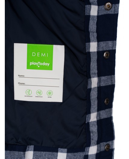 Куртка текстильная для мальчиков белый,тёмно-синий