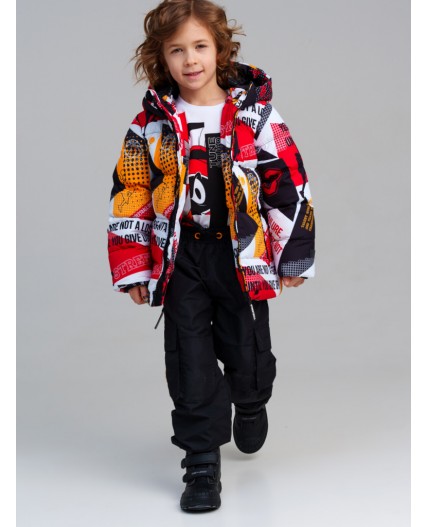 Брюки текстильные с полиуретановым покрытием для мальчиков черный